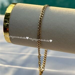 2.5mm Gold Cuban Link Bracelet | Adjustable Length